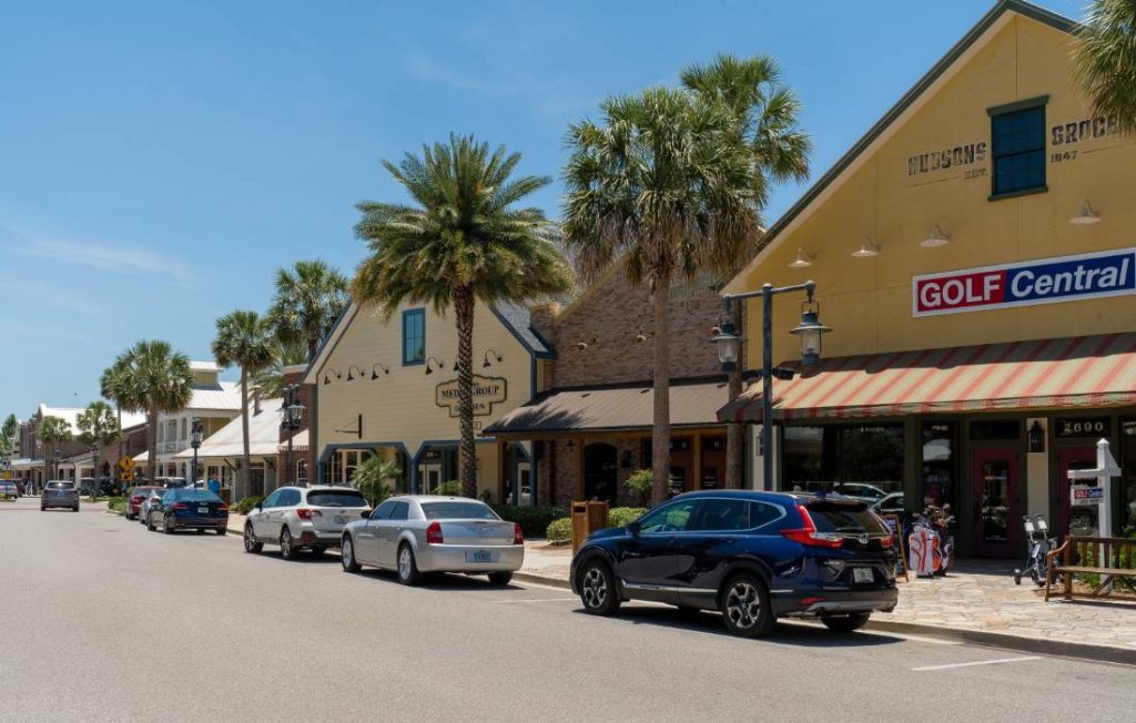Clymer Farner Barley portfolio project, Brownwood Paddock Square street shopping and stores.