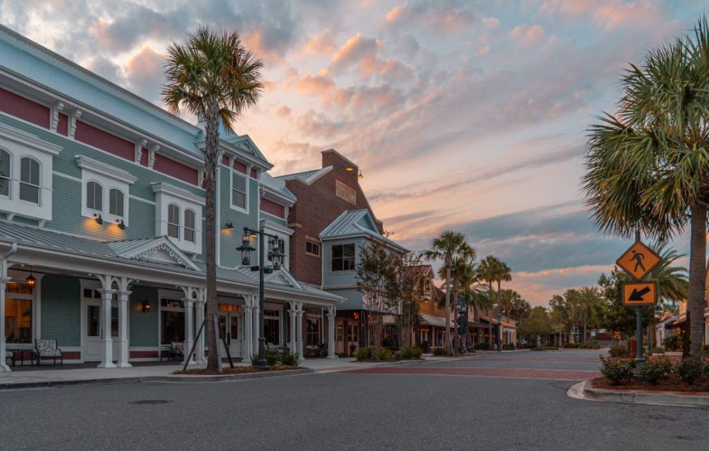 Clymer Farner Barley portfolio project, Brownwood Paddock Square street shops.