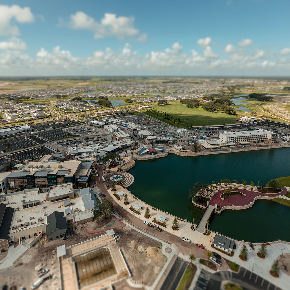 The Villages Eastport Town Center Drone Shot