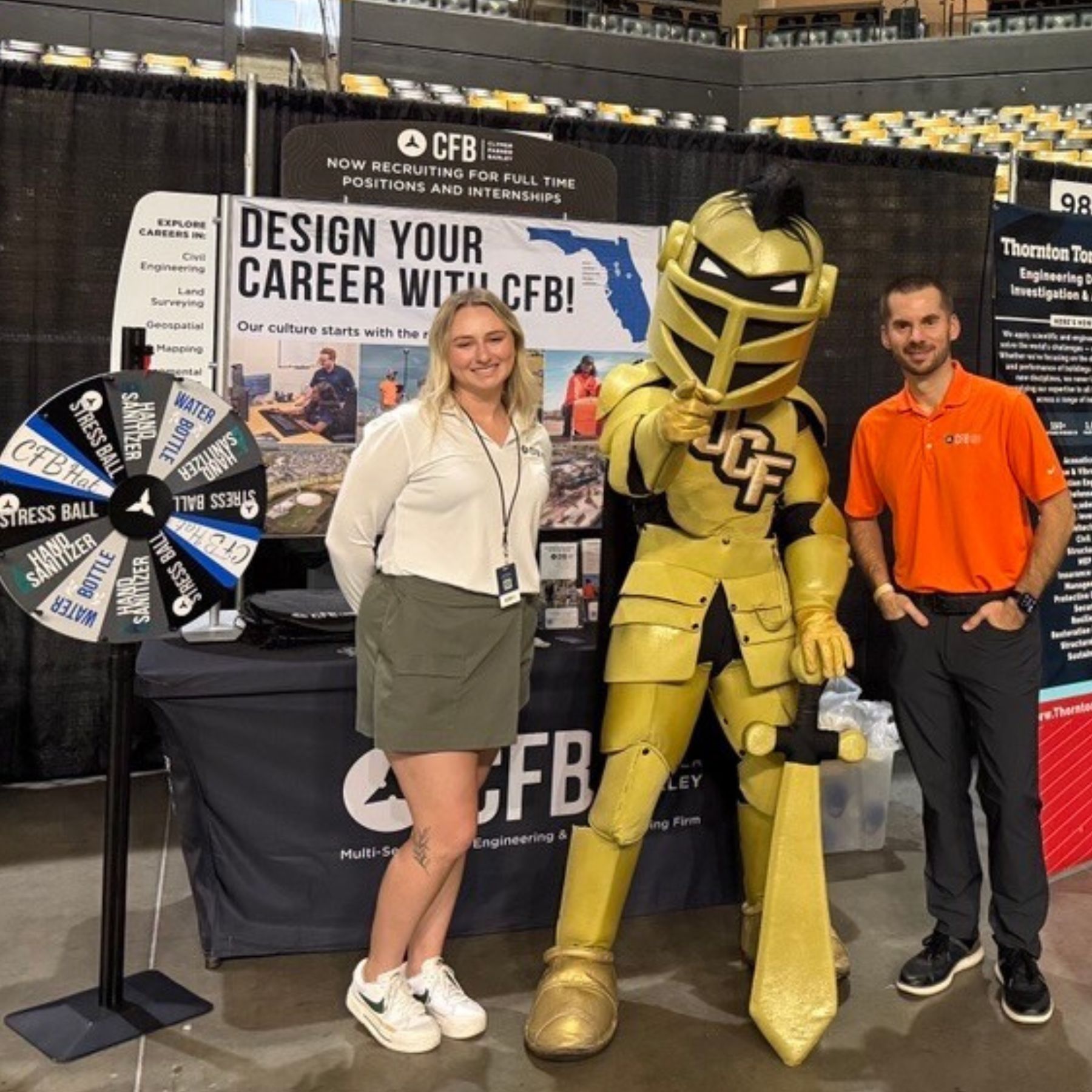 Olivia Collins and Bruce Balsinde representing CFB at UCF