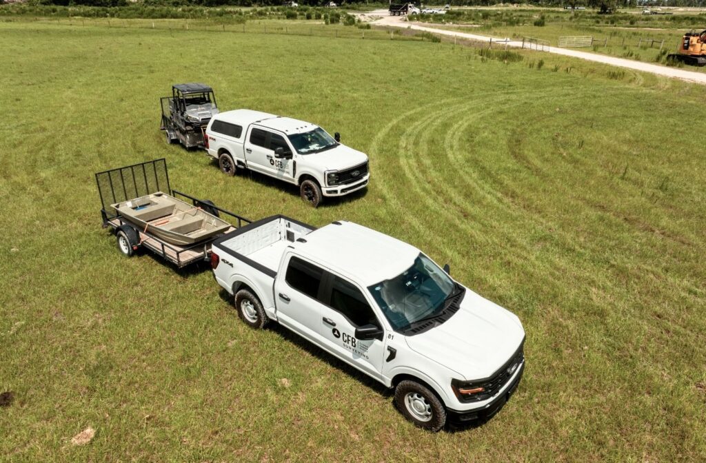 CFB Fleet Trucks Drone Aerial View